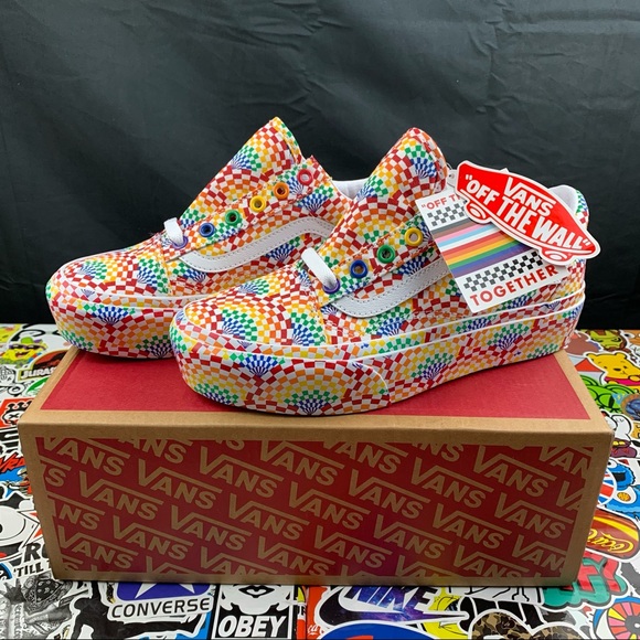 vans old skool platform pride